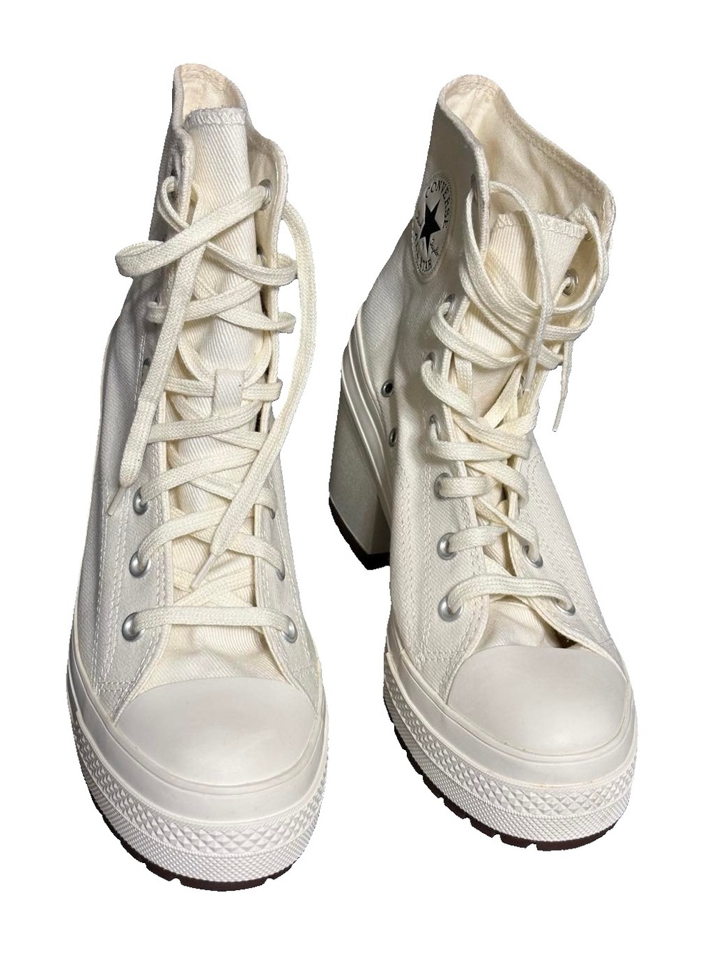 Converse Chuck 70 Deluxe Heeled Platform Sneaker Boots Egret White M8 W10 UK8
